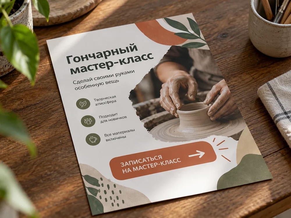 Листовка с заметным призывом к действию